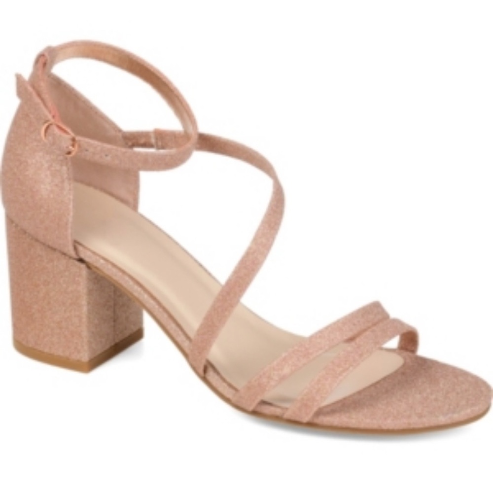 Journee Collection
Women's Bella Strappy Block Heel Dress Sandals Size 11 Rose G